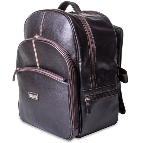 Mochila De Couro Marrom Masculina .